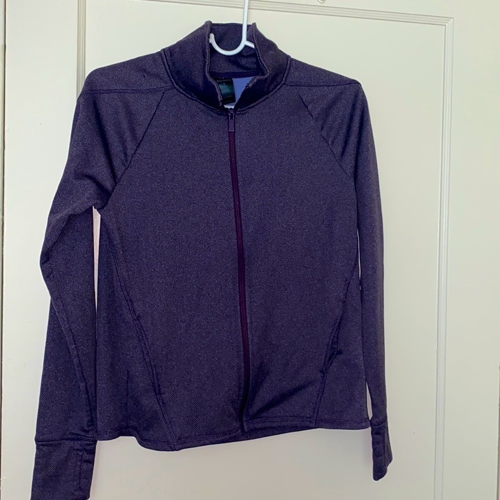champion purple zip sweater size: S